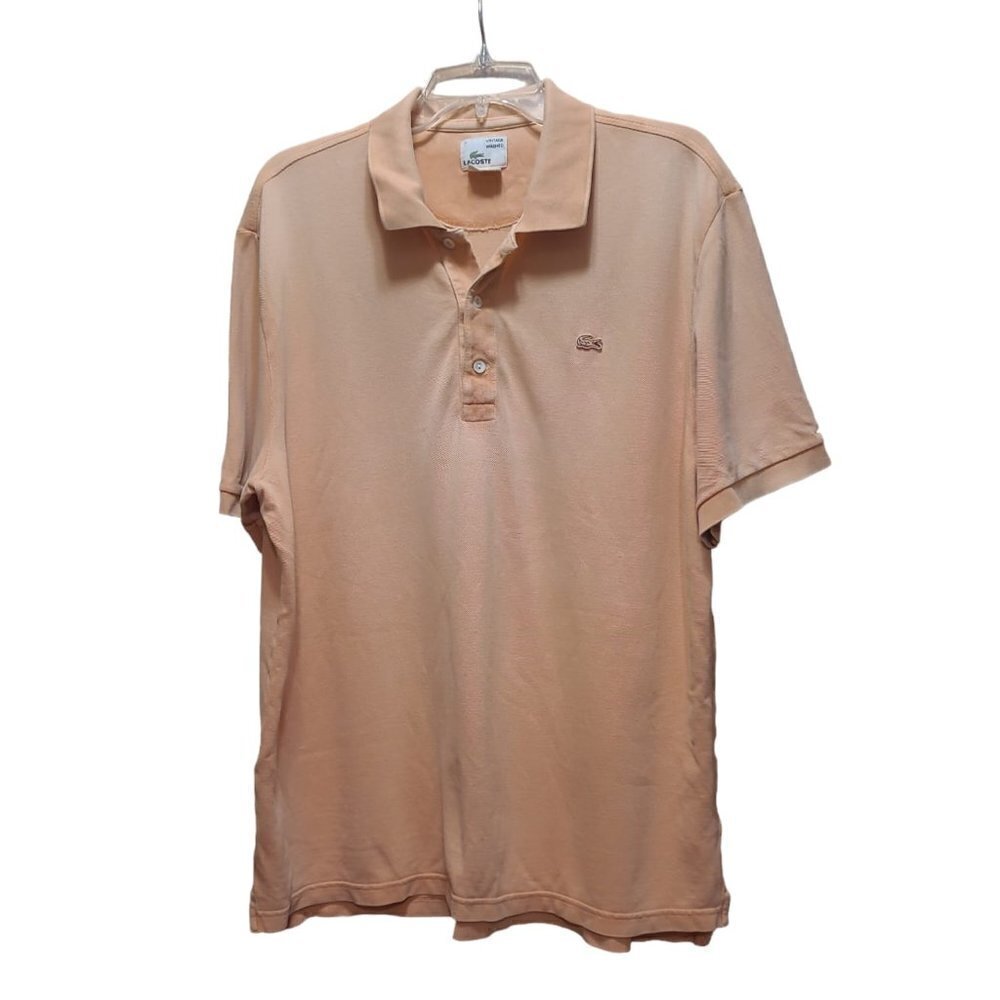 LACOSTE  Golf Polo Tee shirt pullover Vintage Washed collar short sleeve Shirt